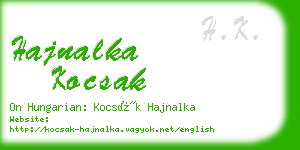 hajnalka kocsak business card